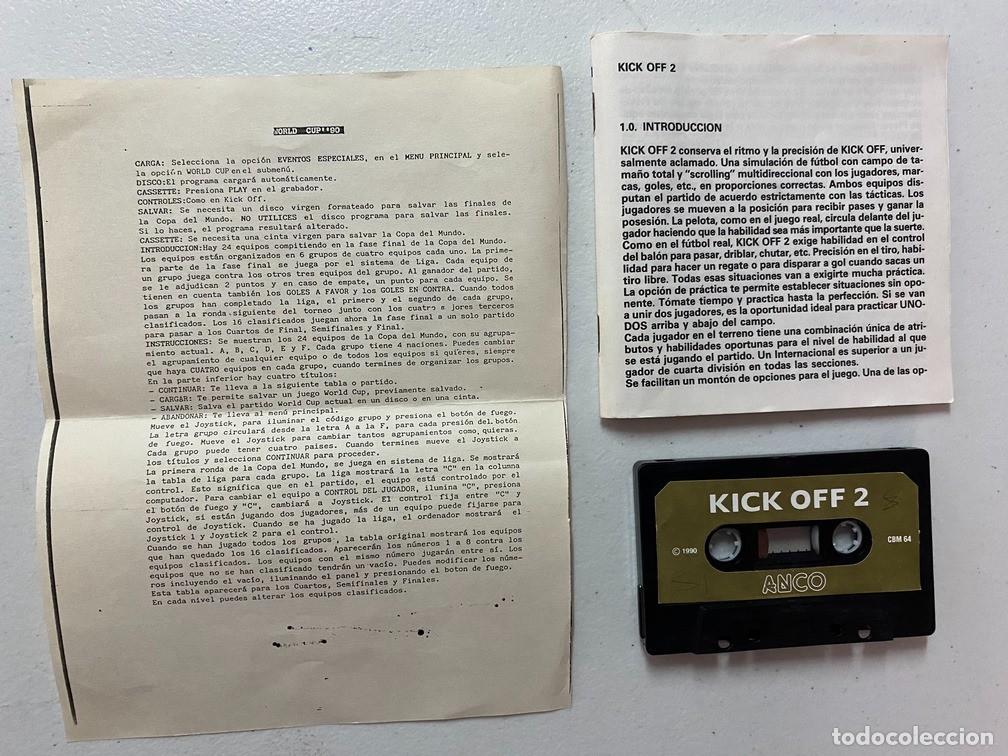 Videojuegos y consolas: KICK OFF 2 - VIDEOJUEGO COMMODORE 64 C-64 - Foto 5