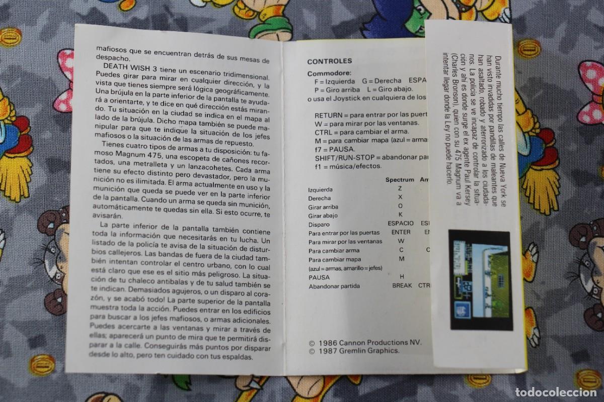 Videojuegos y consolas: COMMODORE 64K ERBE DEATH WISH 3 EN ESPA&Ntilde;OL - Foto 3