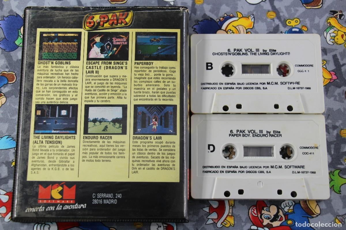Videojuegos y consolas: COMMODORE 64K ESTUCHE DOBLE MCM ELITE 6 PAK EN ESPA&Ntilde;OL - Foto 2