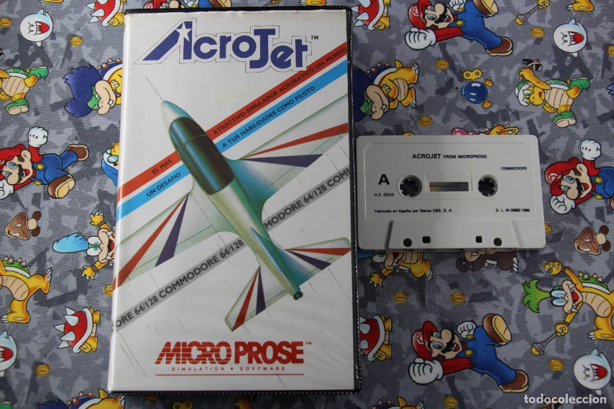 Videojuegos y consolas: COMMODORE 64K / 128K ESTUCHE GRANDE ERBE ACROJET EN ESPA&Ntilde;OL - Foto 1