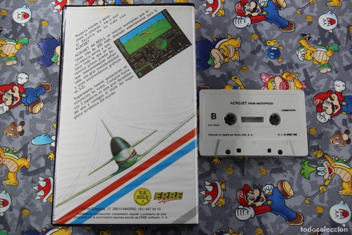 Videojuegos y consolas: COMMODORE 64K / 128K ESTUCHE GRANDE ERBE ACROJET EN ESPA&Ntilde;OL - Foto 2
