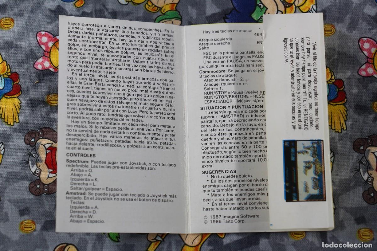 Videojuegos y consolas: COMMODORE 64K CINTA ERBE RENEGADE EN ESPA&Ntilde;OL - Foto 3