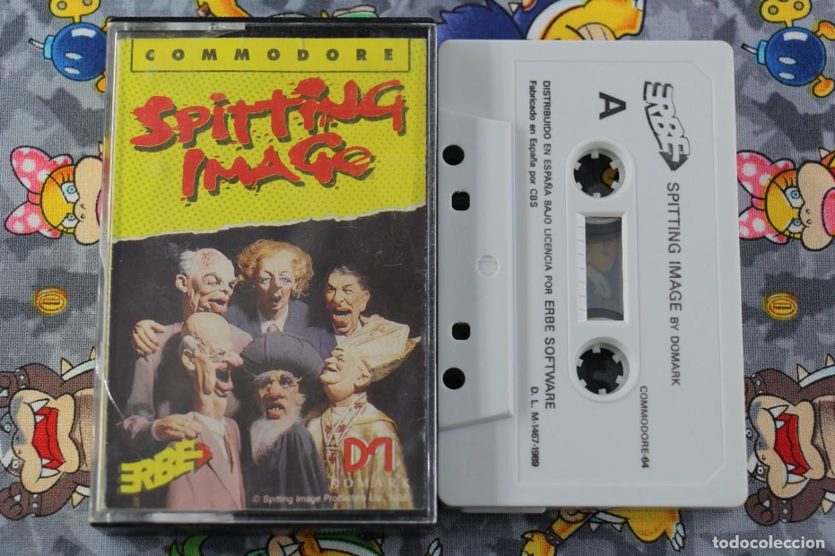 Videojuegos y consolas: COMMODORE 64K CINTA ERBE SPITTING IMAGE EN ESPA&Ntilde;OL - Foto 1