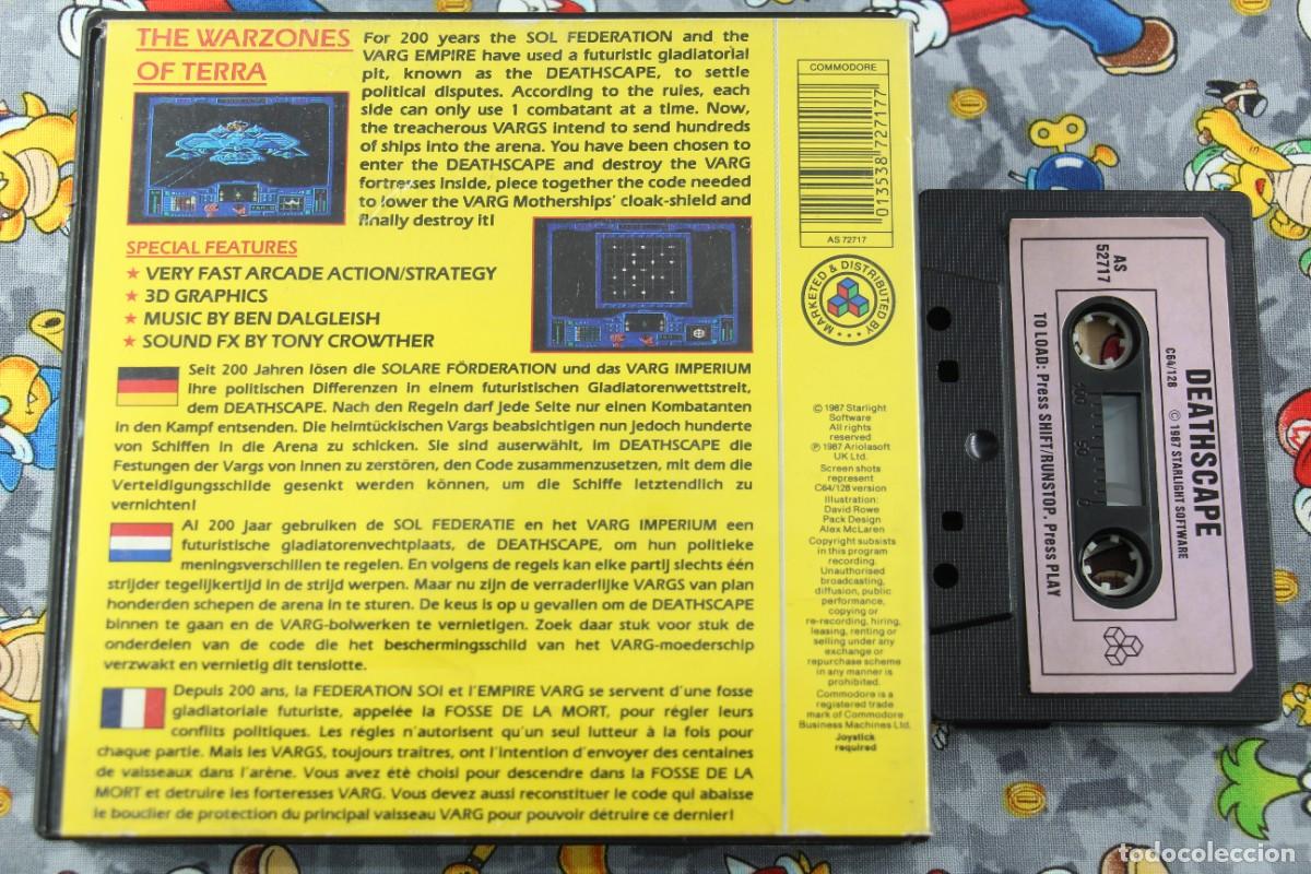 Videojuegos y consolas: COMMODORE 64K 128K ESTUCHE GRANDE DEATHSCAPE EN ESPA&Ntilde;OL - Foto 2