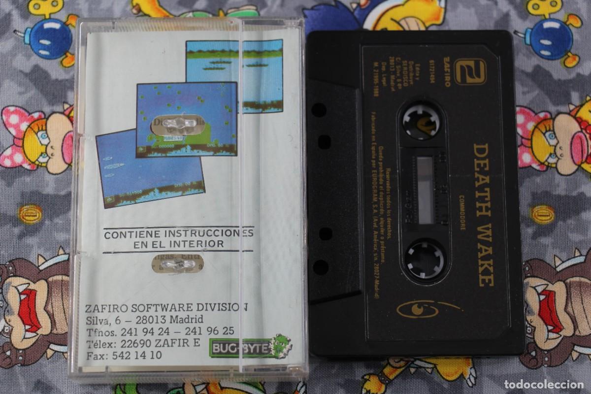 Videojuegos y consolas: COMMODORE 64K CINTA ZAFIRO SOFTWARE DEATH WAKE EN ESPA&Ntilde;OL - Foto 2