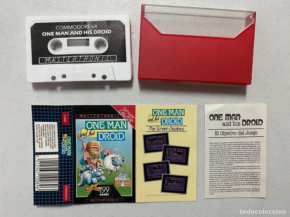 Videojuegos y consolas: ONE MAN AND HIS DROID - VIDEOJUEGO COMMODORE CASSETTE - Foto 2