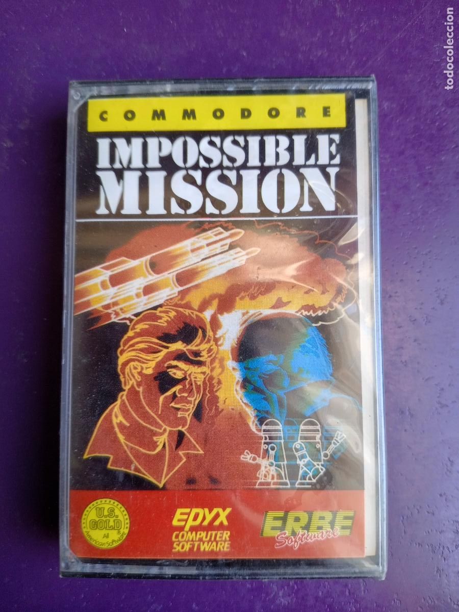 Video Games and Consoles: IMPOSSIBLE MISSION - COMMODORE - VIDEOJUEGO VINTAGE ERBE - PRECINTADO