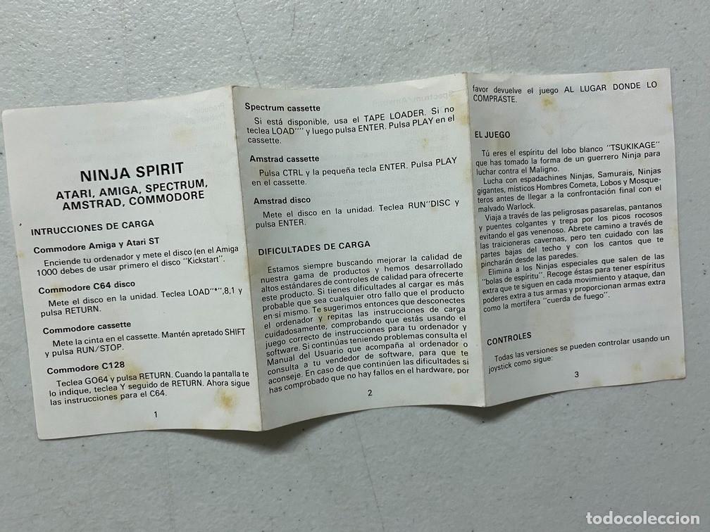 Videojuegos y consolas: NINJA SPIRIT - VIDEOJUEGO COMMODORE - Foto 6
