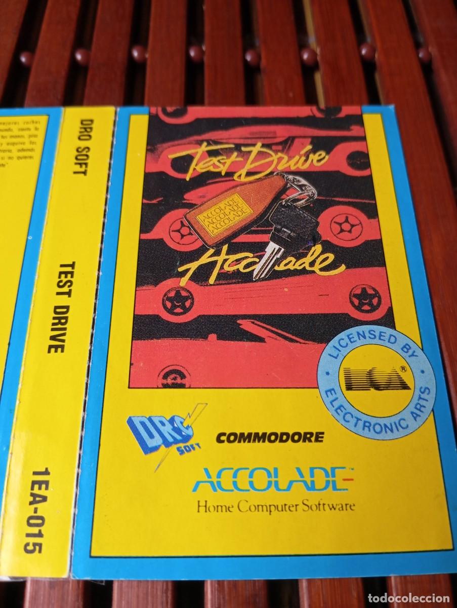 Videojuegos y Consolas: Car&aacute;tula Cover Test Drive Accolade Commodore 64 Cassette 1987