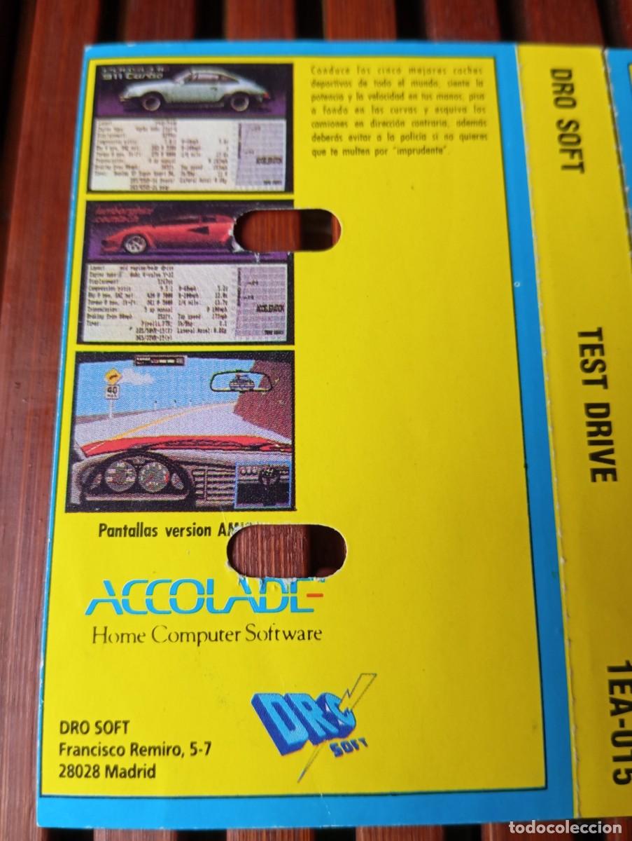 Videojuegos y consolas: Car&aacute;tula Cover Test Drive Accolade Commodore 64 Cassette 1987 - Foto 3