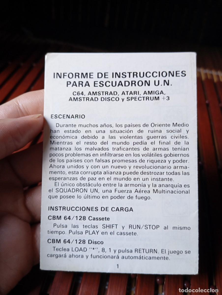 Videojuegos y Consolas: Manual Instrucciones U.N. Squadron U.S. Gold 1990