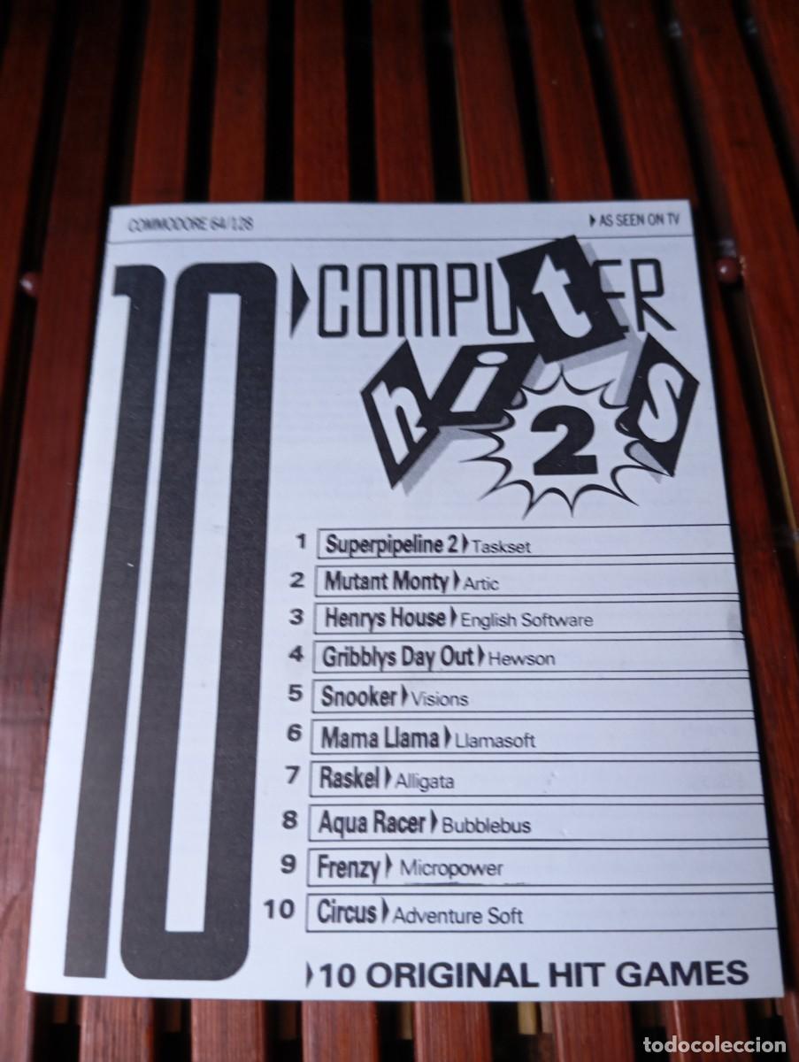 Videojuegos y Consolas: Manual Instrucciones 10 Computer Hits 2 Commodore 64 1986