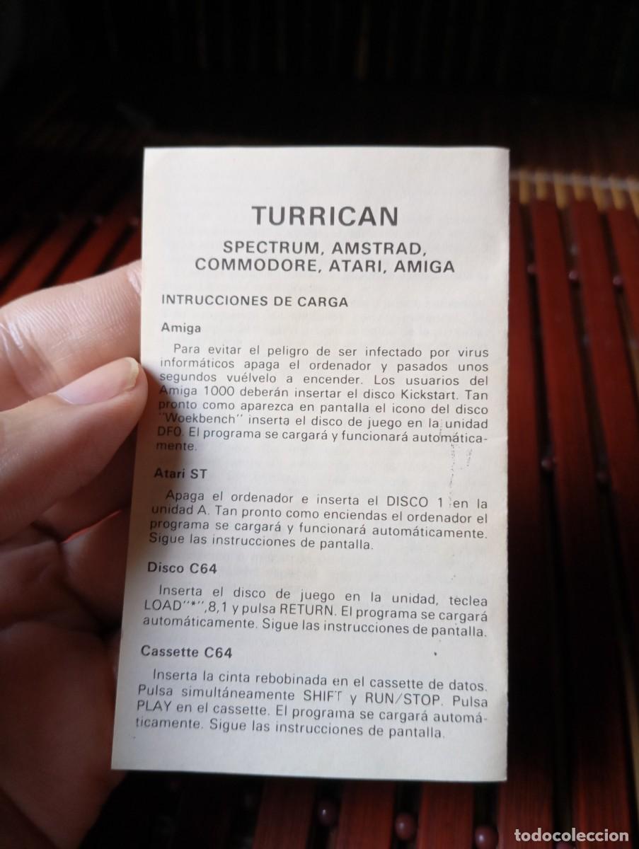 Videojuegos y Consolas: Manual Instrucciones Turrican Rainbow Arts 1990 Commodore