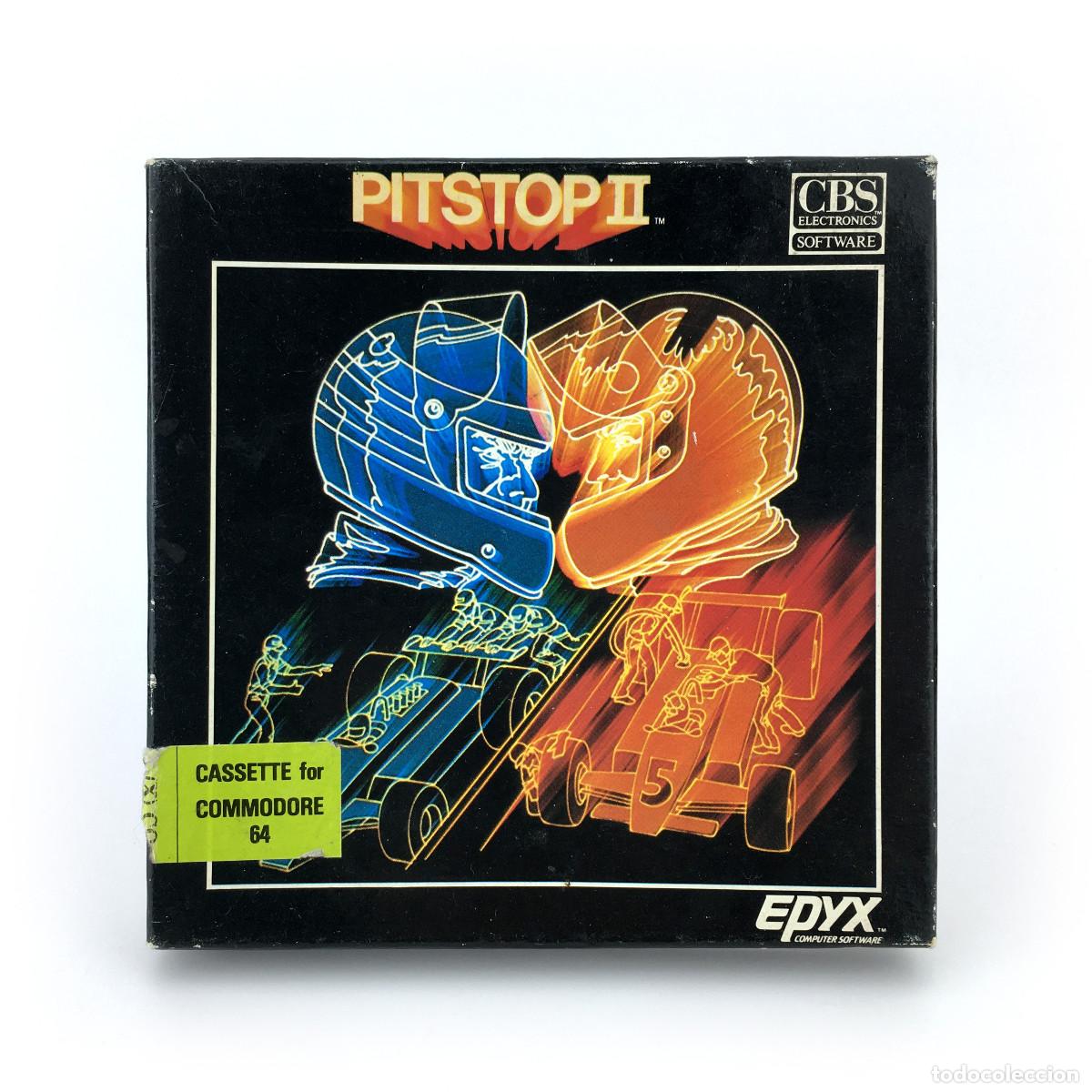 Videojuegos y Consolas: PITSTOP II EPYX CBS ELECTRONICS SOFTWARE 1984 CARRERA FORMULA 1 F1 CBM COMMODORE 64 128 C64 CASSETTE