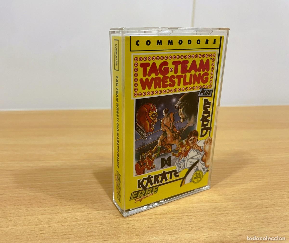 Videojuegos y consolas: JUEGO VINTAGE PARA CBM COMMODORE 64 C64 - TAG TEAM WRESTLING + KARATE CHAMP - US GOLD, 1987