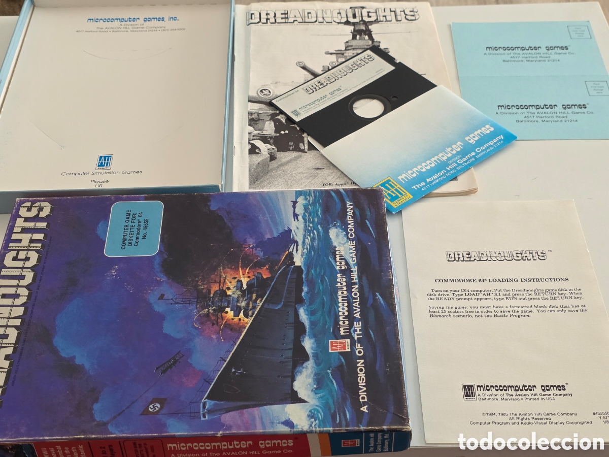 Videojuegos y consolas: Dreadnoughts Commodore 64 Avalon Hill 1985 - Foto 2