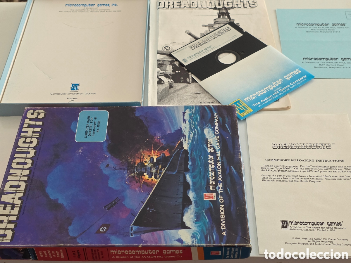 Videojuegos y consolas: Dreadnoughts Commodore 64 Avalon Hill 1985 - Foto 4