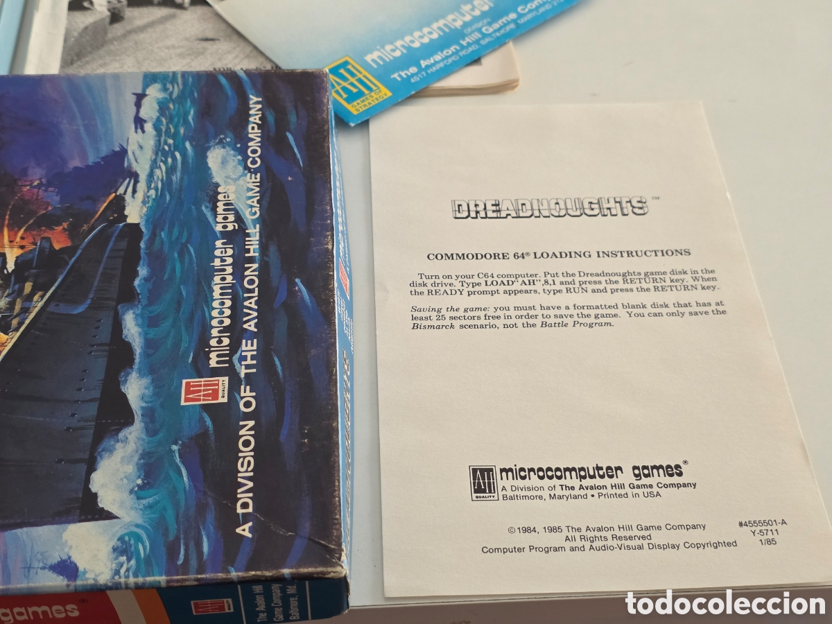 Videojuegos y consolas: Dreadnoughts Commodore 64 Avalon Hill 1985 - Foto 5
