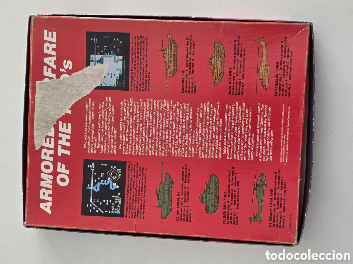 Videojuegos y consolas: Mech Brigade Commodore 64 SSI 1985 - Foto 2