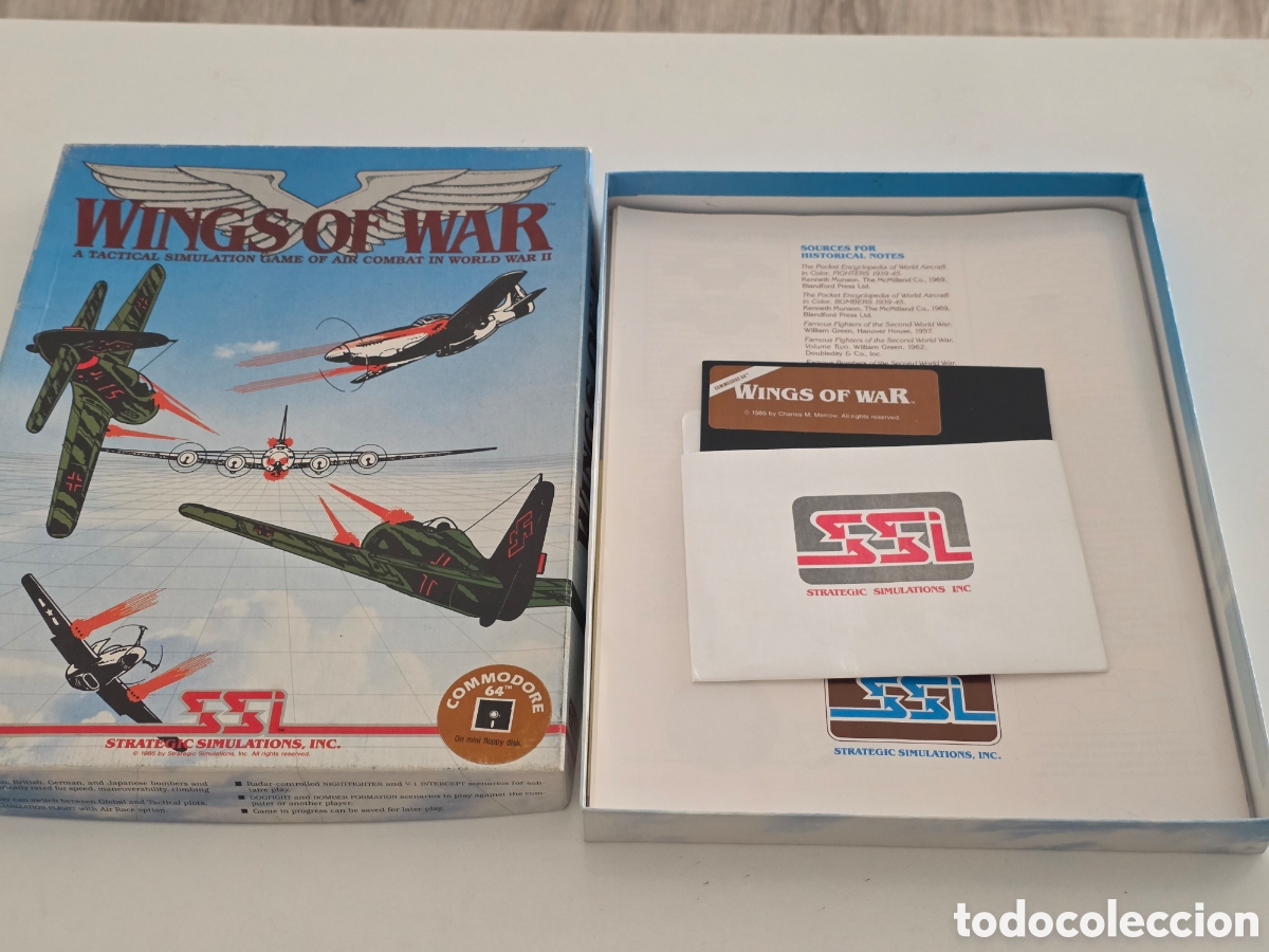 Videojuegos y consolas: Wings of War Commodore 64 C64 SSI Big Box 1985 - Foto 3