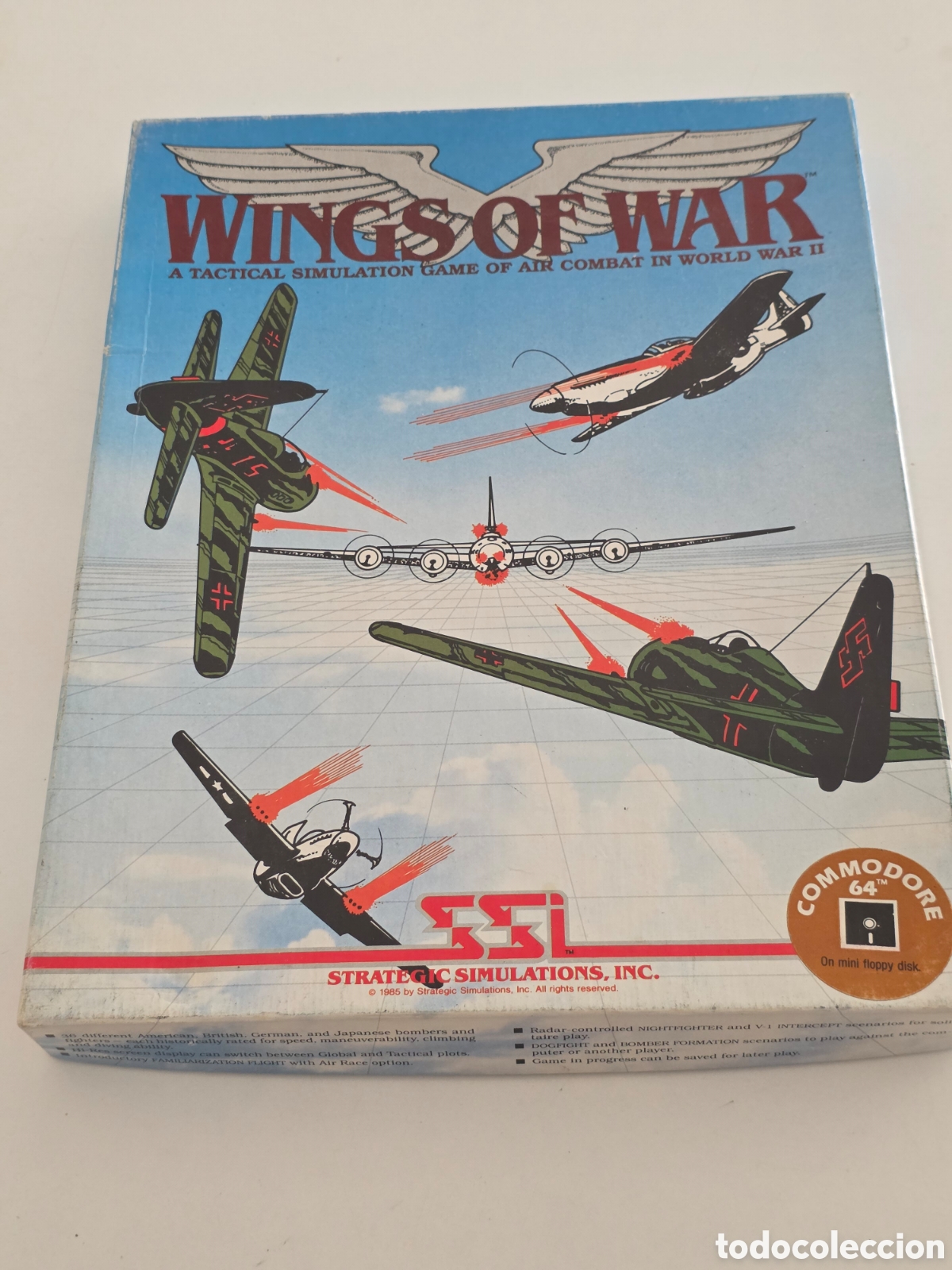Videojuegos y consolas: Wings of War Commodore 64 C64 SSI Big Box 1985 - Foto 4