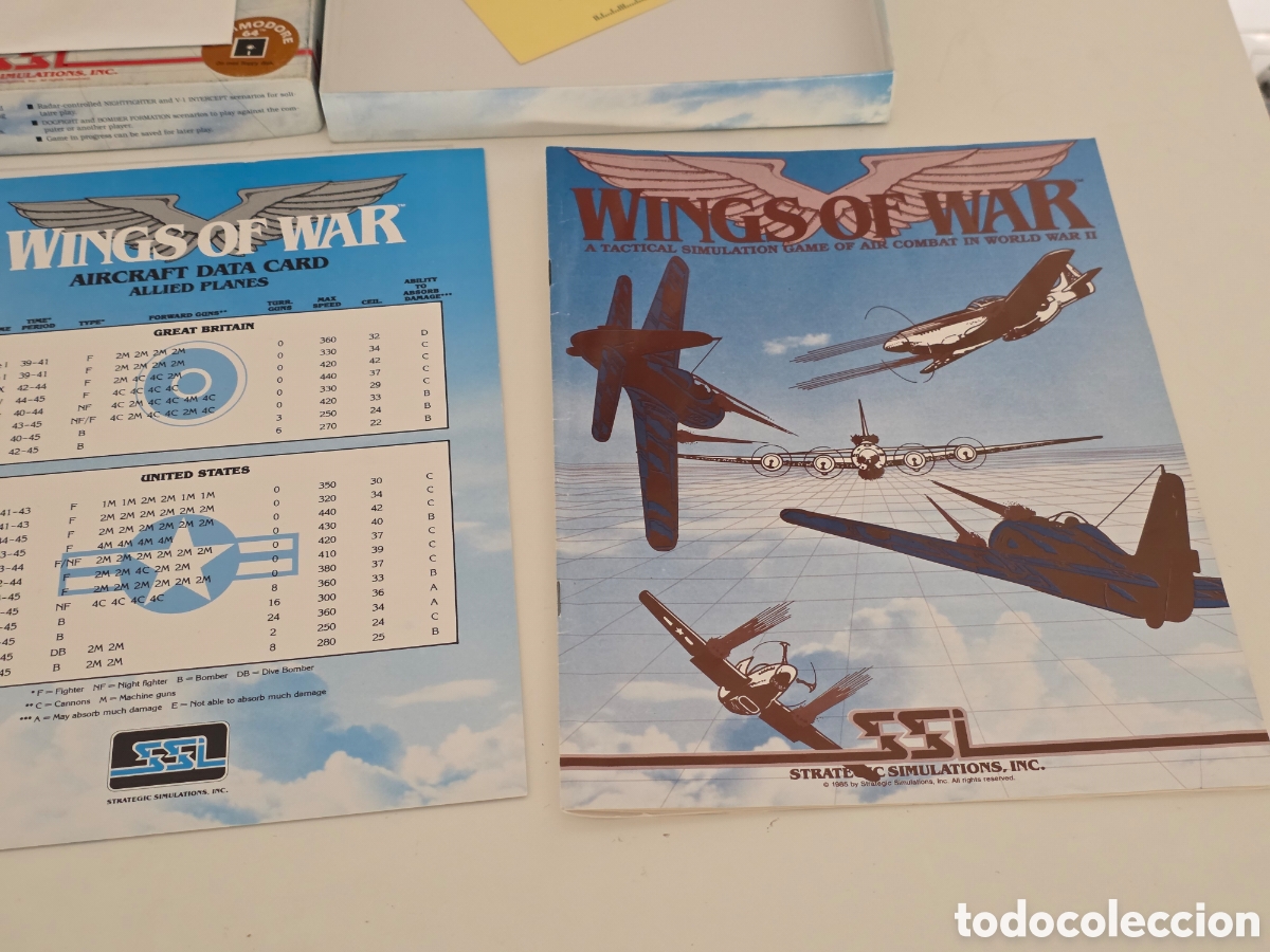 Videojuegos y consolas: Wings of War Commodore 64 C64 SSI Big Box 1985 - Foto 9