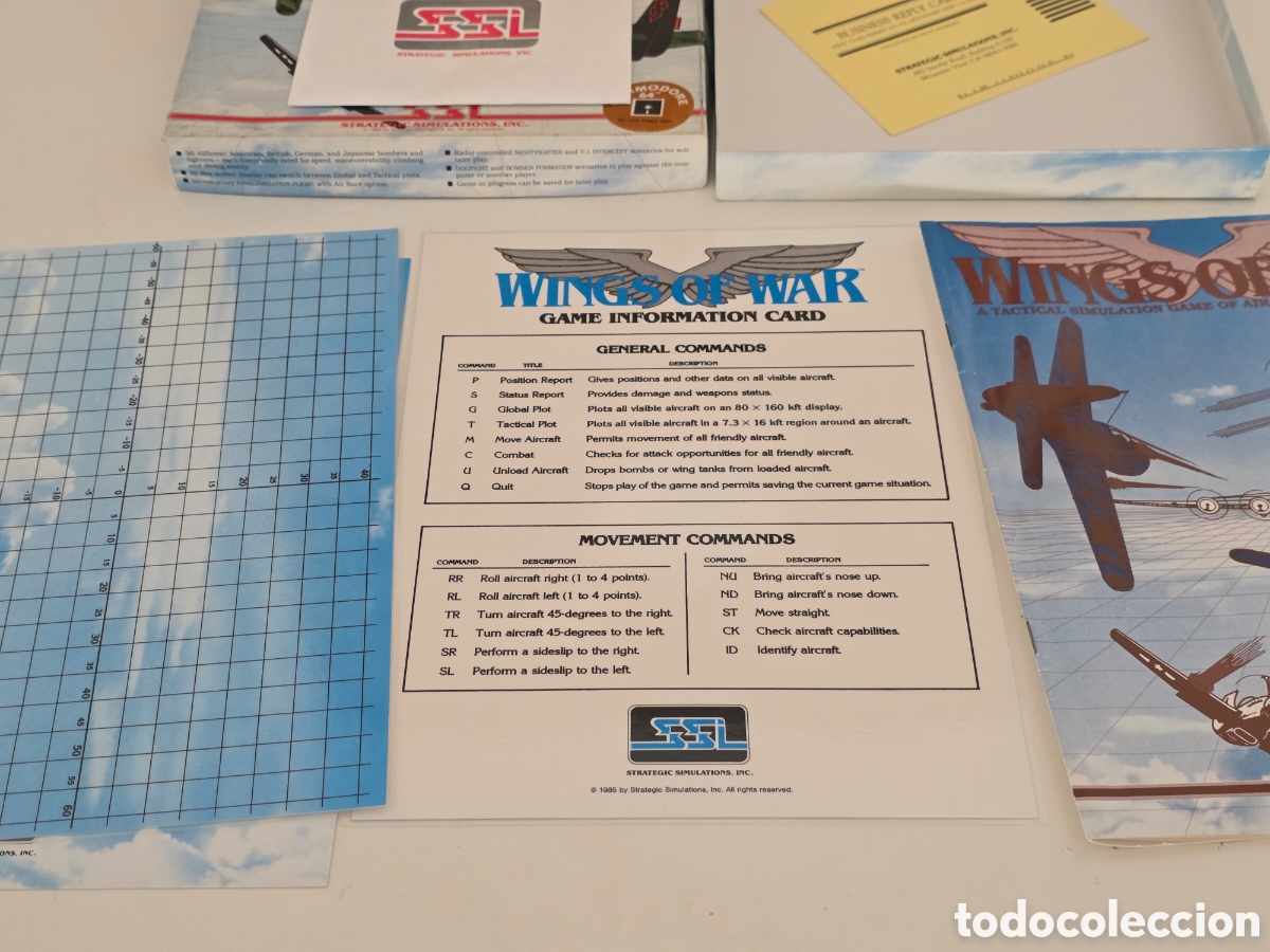 Videojuegos y consolas: Wings of War Commodore 64 C64 SSI Big Box 1985 - Foto 13
