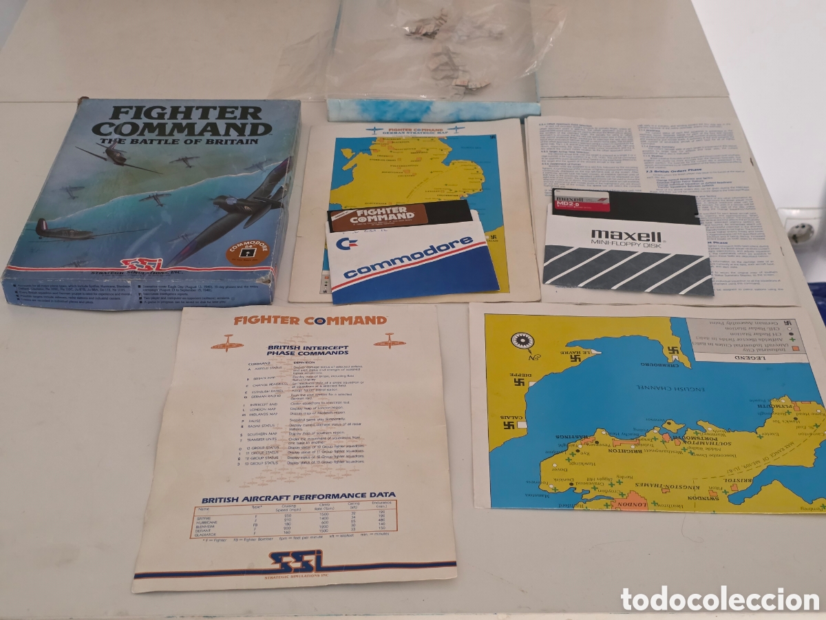 Videojuegos y consolas: Fighter Command Commodore 64 C64 SSI Big Box 1985 - Foto 3