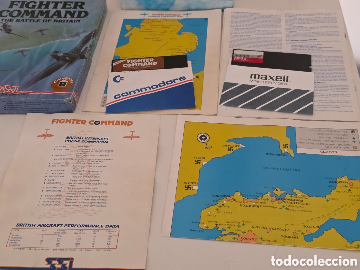 Videojuegos y consolas: Fighter Command Commodore 64 C64 SSI Big Box 1985 - Foto 9