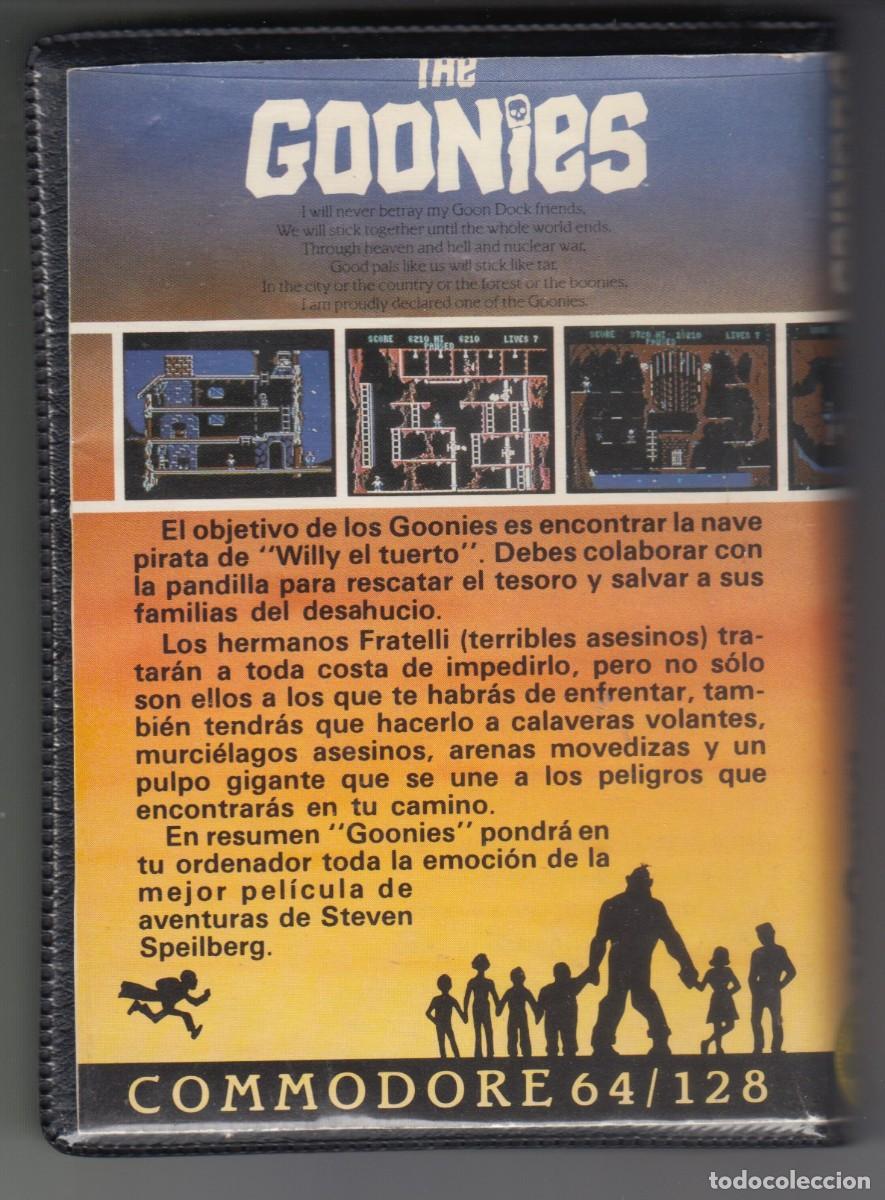 Videojuegos y consolas: The Goonies Commodore C64 Cassette Datasoft 1985 Vintage - Foto 2
