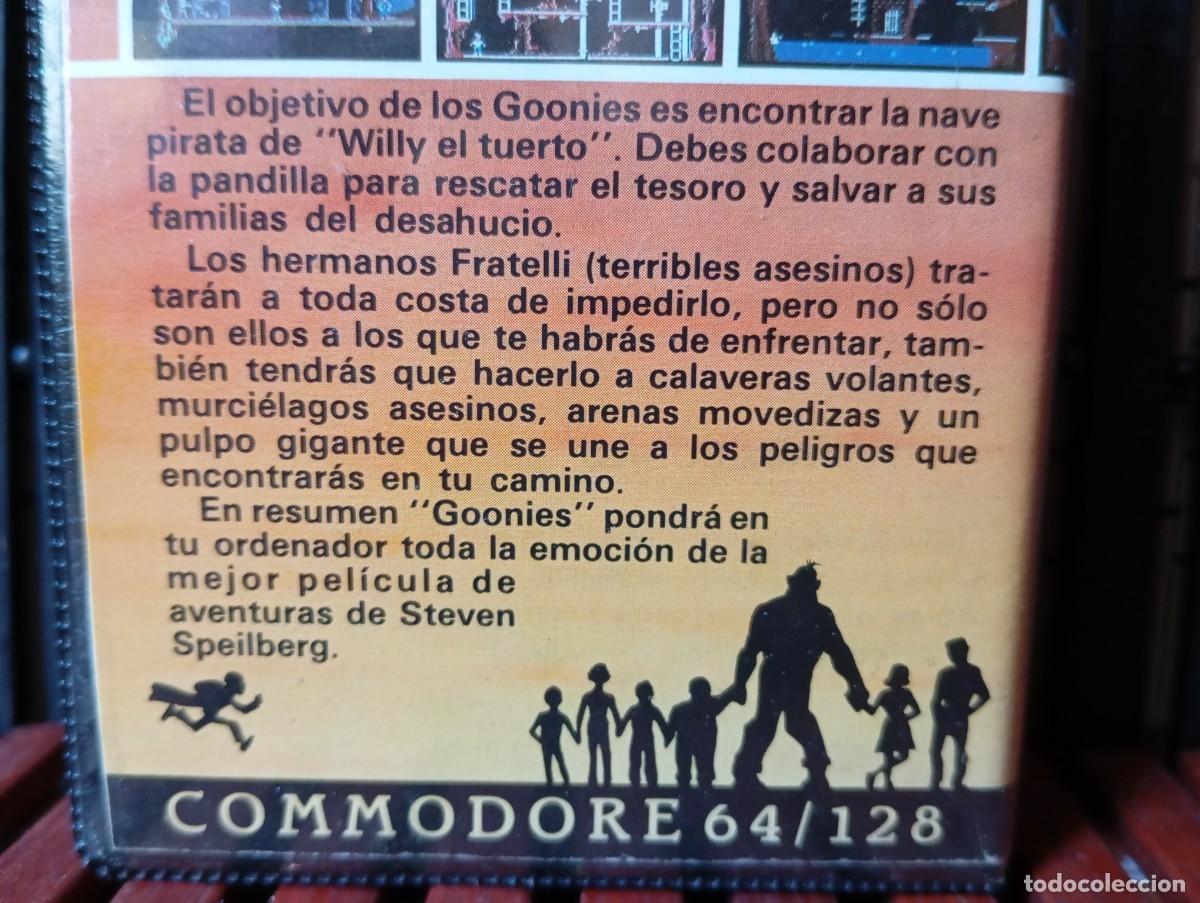 Videojuegos y consolas: The Goonies Commodore C64 Cassette Datasoft 1985 Vintage - Foto 8