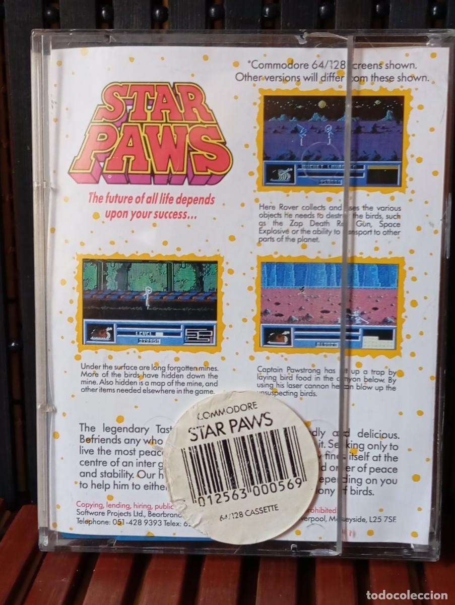 Videojuegos y consolas: Star Paws Commodore C64/128 Cassette 1987 Software Projects - Foto 3