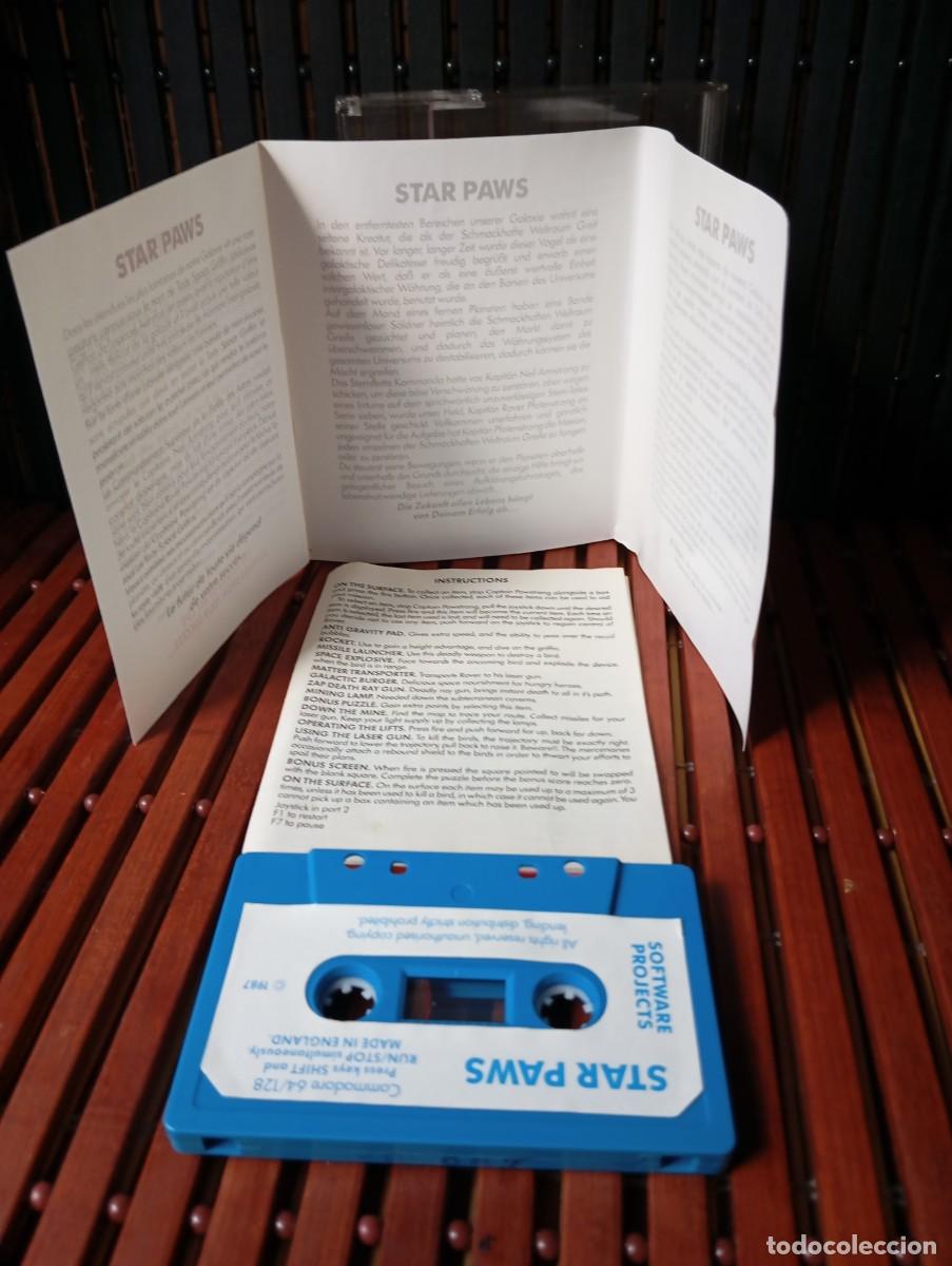 Videojuegos y consolas: Star Paws Commodore C64/128 Cassette 1987 Software Projects - Foto 10