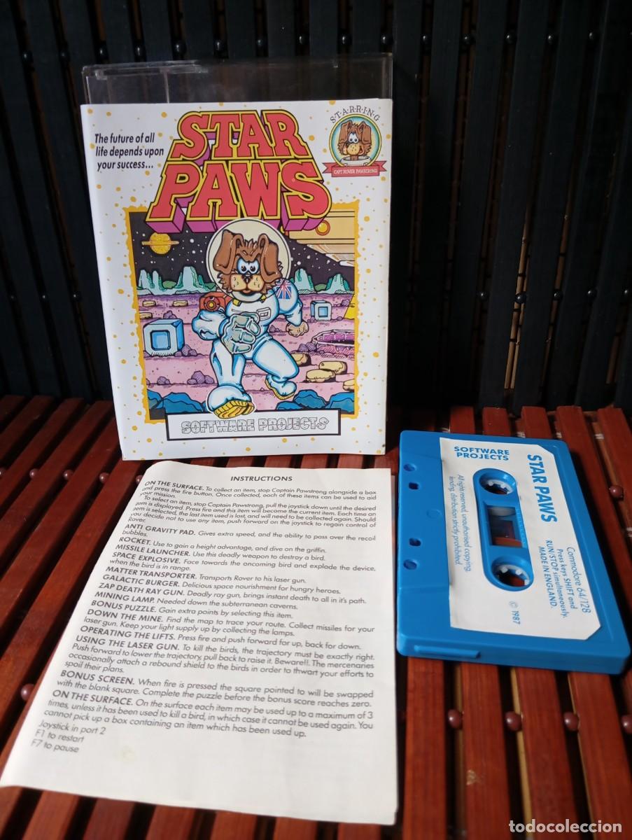 Videojuegos y consolas: Star Paws Commodore C64/128 Cassette 1987 Software Projects - Foto 13