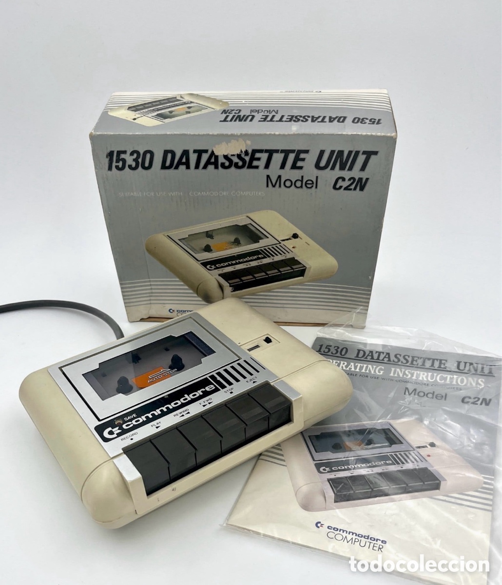 Videojuegos y consolas: Commodore 1530 Datasette C2N para Commodore 64 con caja y manual originales