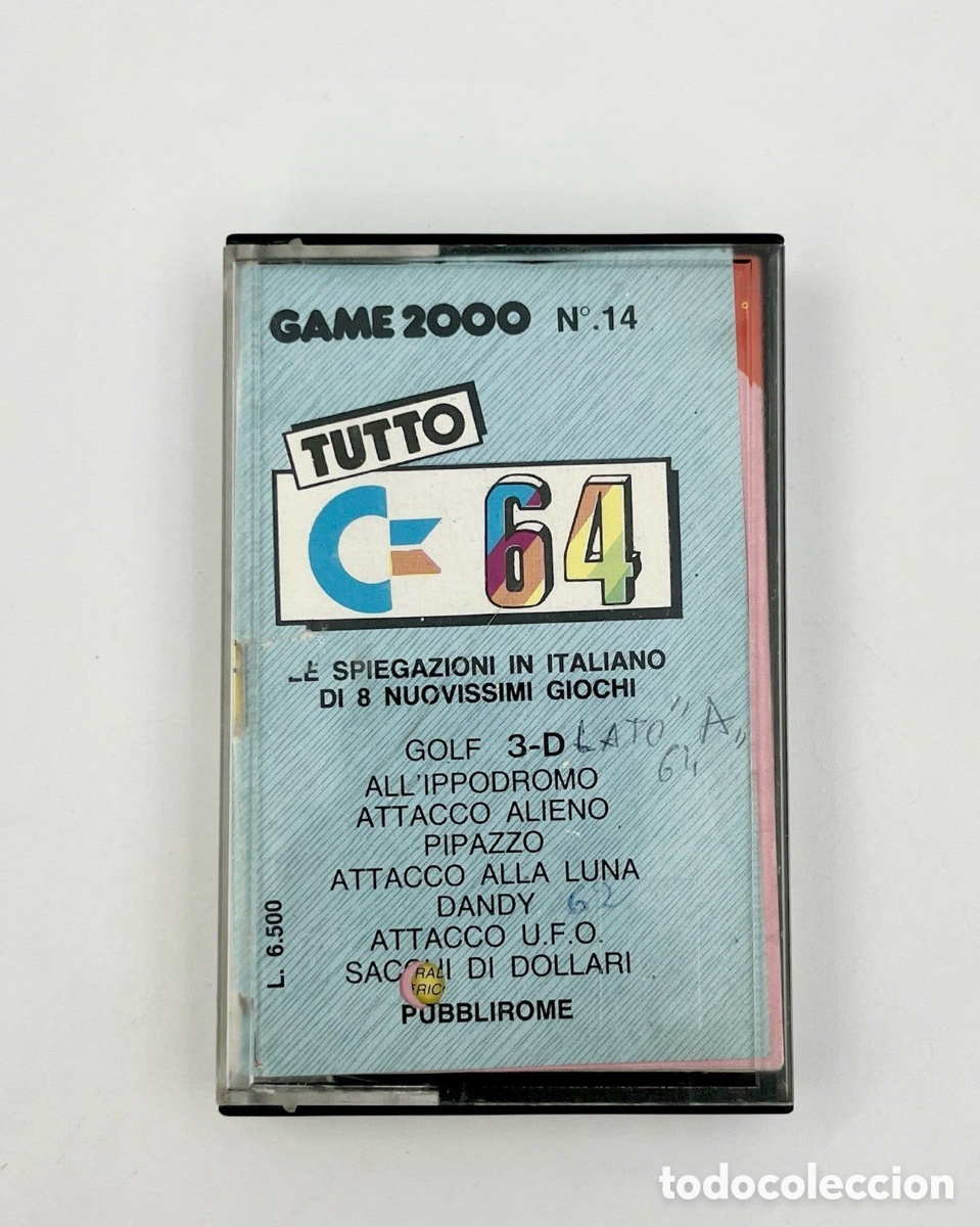 Videojuegos y consolas: Commodore 64 &ndash; Game 2000 N&ordm; 14 Tutto C-64 &ndash; Casete original con 8 juegos