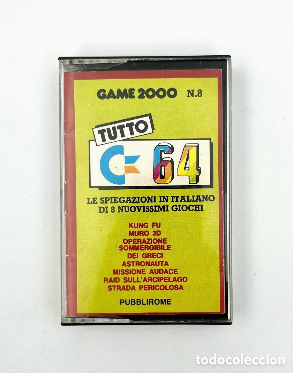 Videojuegos y consolas: Radio Elettronica & Computer N&ordm; 1&ndash;4 (1989) &ndash; 4 casetes originales Commodore 64