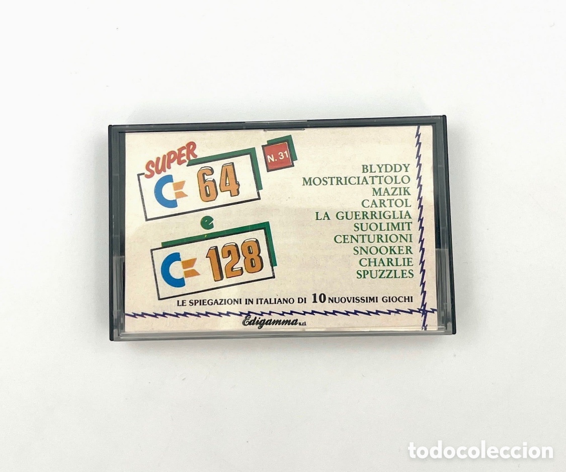 Videojuegos y consolas: Commodore 64 / C128 &ndash; Super C64 & C128 N&ordm; 31 &ndash; Casete original con 10 juegos