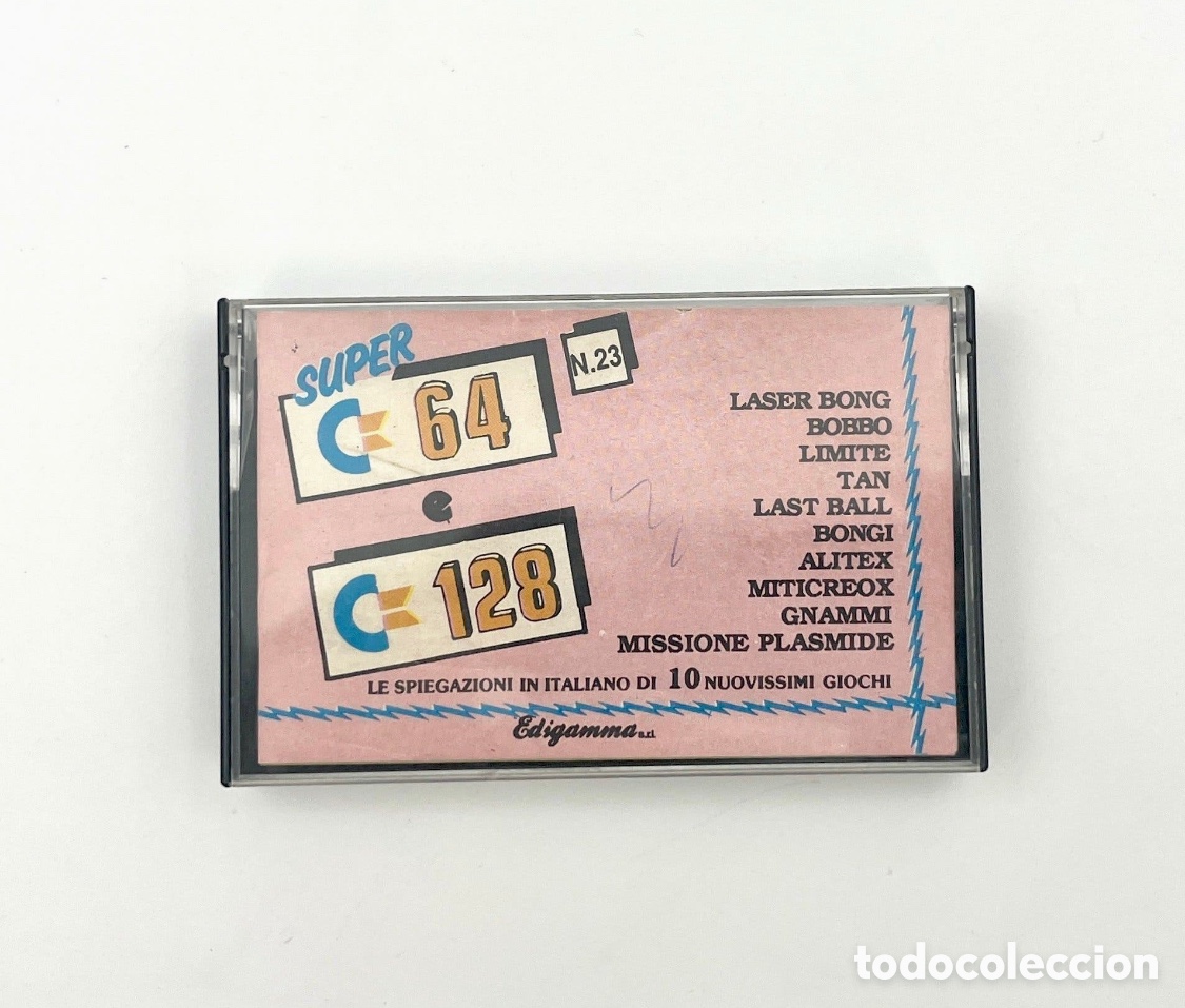 Videojuegos y consolas: Commodore 64 / C128 &ndash; Super C64 & C128 N&ordm; 23 &ndash; Casete original con 10 juegos