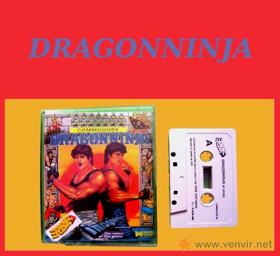 Videojuegos y consolas: DRAGON NINJA CL&Aacute;SICO JUEGO EN CINTA DE CASSETTE PARA COMMODORE 64 / 128 - Foto 1