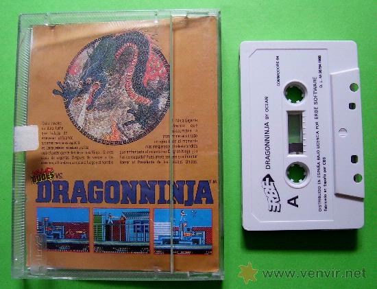 Videojuegos y consolas: DRAGON NINJA CL&Aacute;SICO JUEGO EN CINTA DE CASSETTE PARA COMMODORE 64 / 128 - Foto 3
