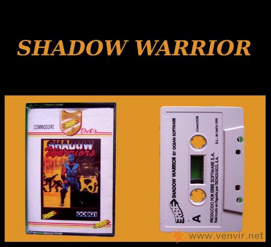Videojuegos y consolas: SHADOW WARRIOR - CL&Aacute;SICO JUEGO CINTA DE CASSETTE COMMODORE 64 / 128 - Foto 1