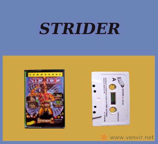 Videojuegos y consolas: STRIDER - CL&Aacute;SICO JUEGO EN CINTA DE CASSETTE PARA COMMODORE 64 / 128 - Foto 1