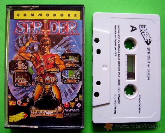 Videojuegos y consolas: STRIDER - CL&Aacute;SICO JUEGO EN CINTA DE CASSETTE PARA COMMODORE 64 / 128 - Foto 2
