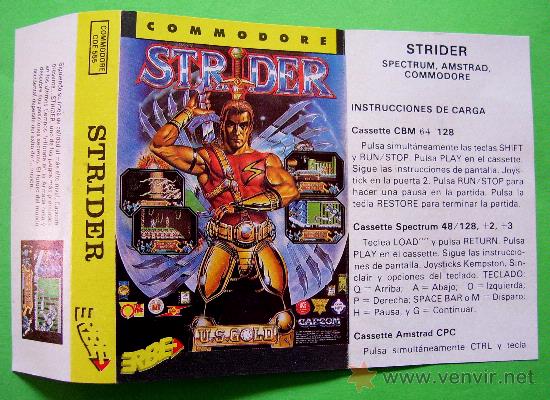 Videojuegos y consolas: STRIDER - CL&Aacute;SICO JUEGO EN CINTA DE CASSETTE PARA COMMODORE 64 / 128 - Foto 4