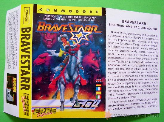 Videojuegos y consolas: BRAVESTARR - CL&Aacute;SICO JUEGO EN CINTA DE CASSETTE COMMODORE 64 / 128 - Foto 4