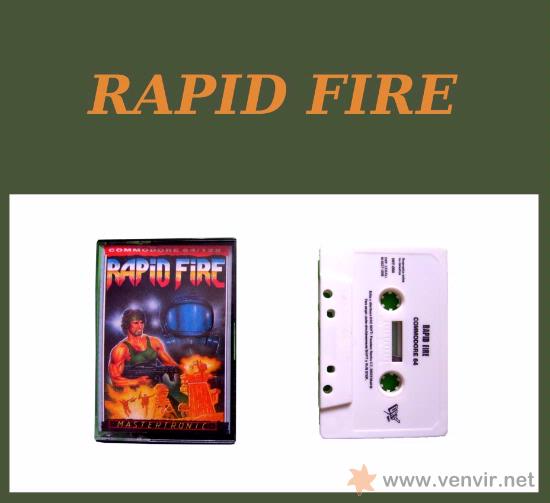 Videojuegos y consolas: RAPID FIRE - CL&Aacute;SICO JUEGO EN CINTA DE CASSETTE COMMODORE 64 / 128 - Foto 1