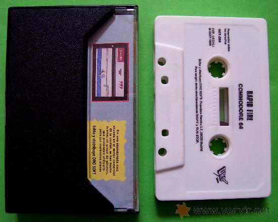 Videojuegos y consolas: RAPID FIRE - CL&Aacute;SICO JUEGO EN CINTA DE CASSETTE COMMODORE 64 / 128 - Foto 3