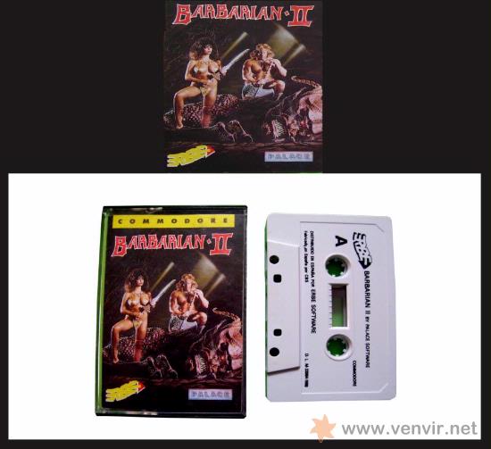 Videojuegos y consolas: BARBARIAN II - CL&Aacute;SICO JUEGO EN CINTA DE CASSETTE COMMODORE 64 / 128 - Foto 1