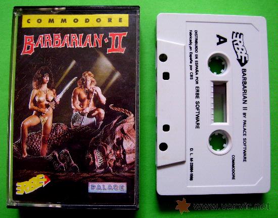 Videojuegos y consolas: BARBARIAN II - CL&Aacute;SICO JUEGO EN CINTA DE CASSETTE COMMODORE 64 / 128 - Foto 2